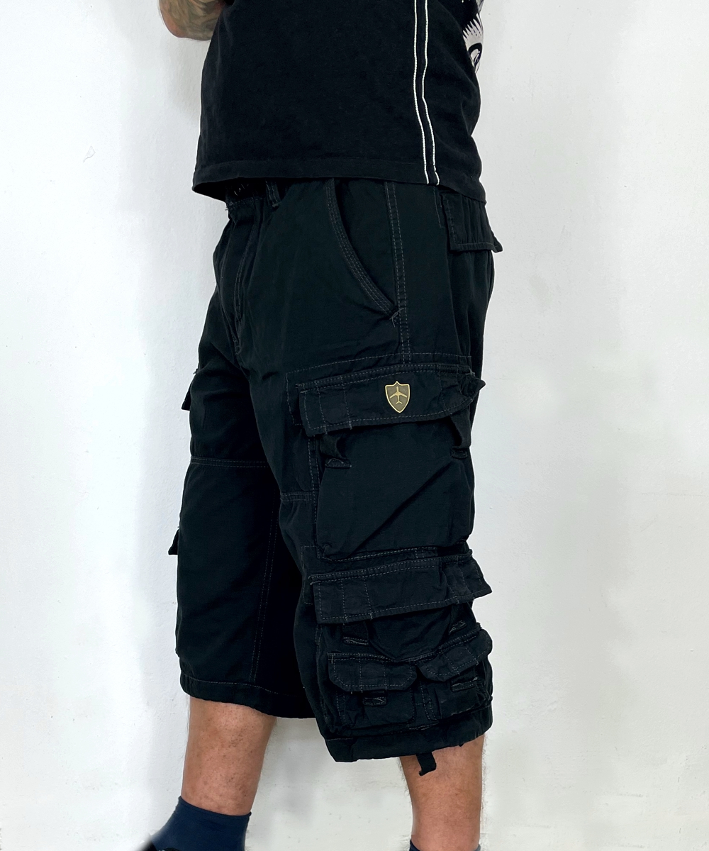 Jet Lag Cargo Shorts FW-011 black – Bild 3