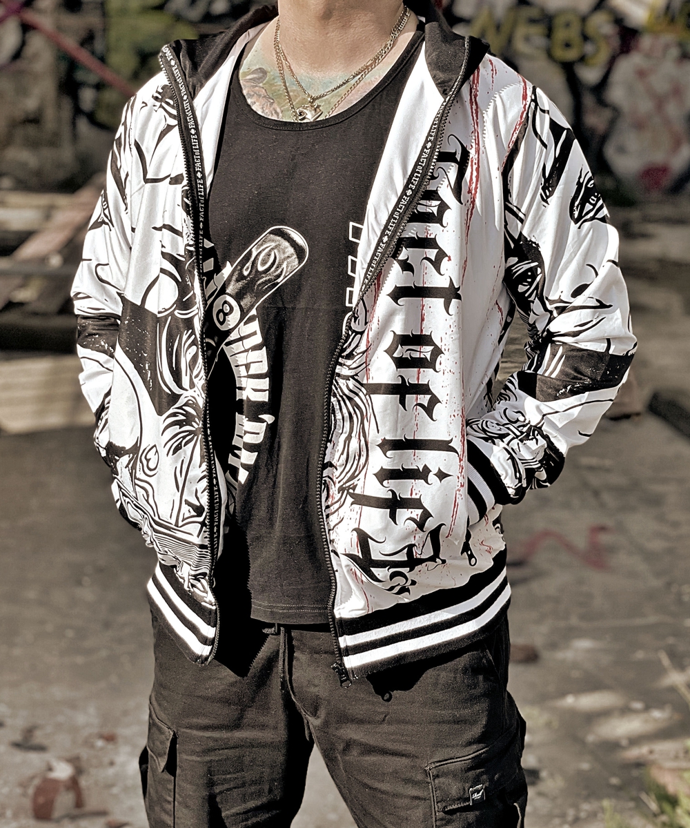 Fact of Life Trackjacket “Chicano” TJ-01 white – Bild 4
