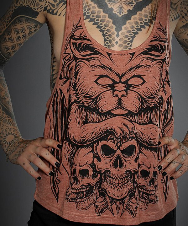 Hyraw Damen Tankt Top "EVIL CAT"
