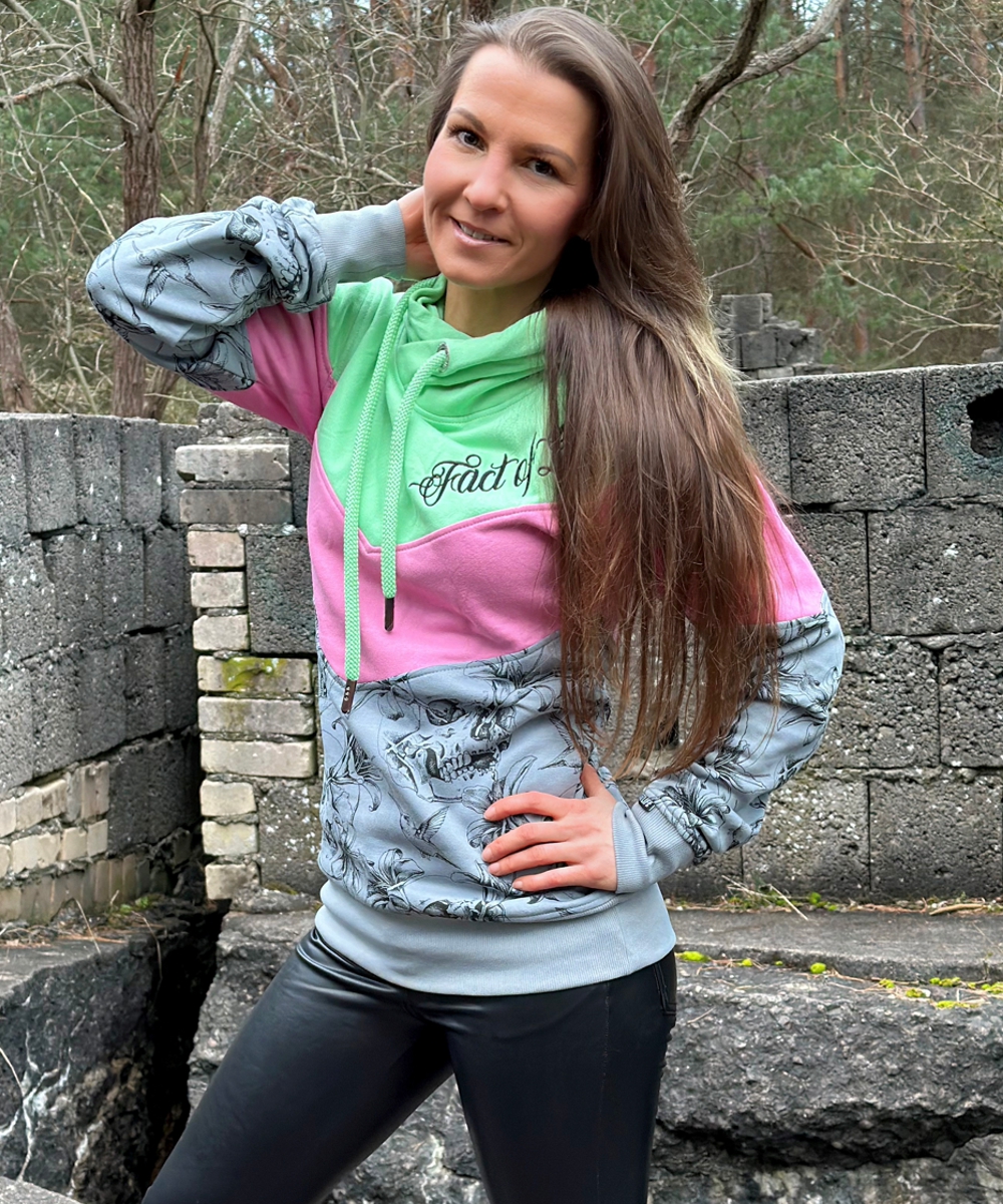 Fact of Life Damen Hoodie “Humming Bird” GSH-05 patina green – Bild 3