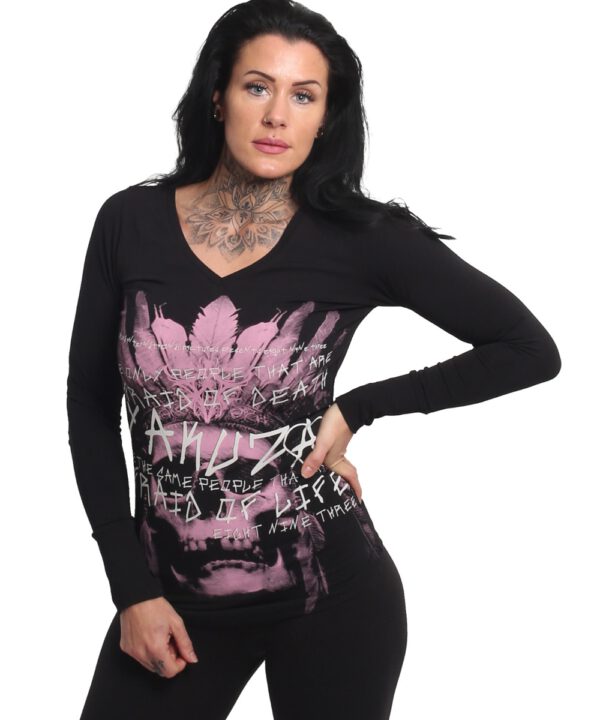 Yakuza Afraid Slim Langarm T-Shirt GLSB-24135 black