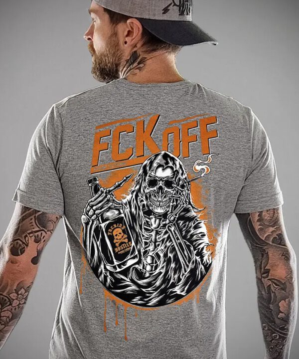 Hyraw Herren T-Shirt "GREY FCK OFF"