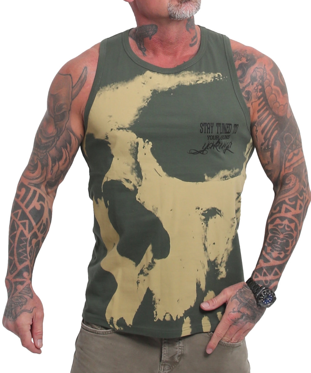 Yakuza Guns Slim Racer Tanktop UHB-24043 cilantro