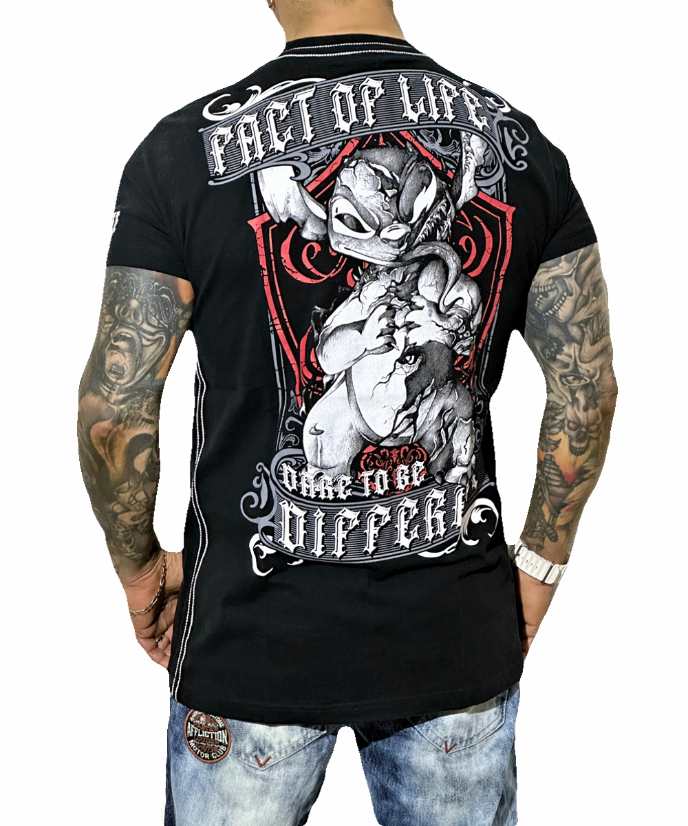 Fact of Life T-Shirt "Different” TS-63 deep black – Bild 4