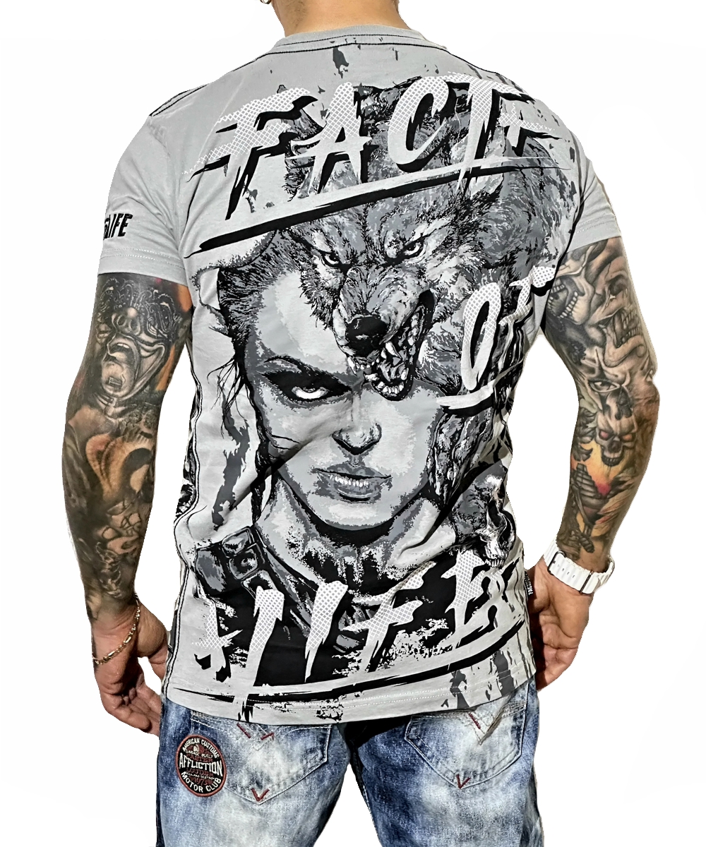 Fact of Life T-Shirt “Wolf Blood” TS-71 ultimate gray