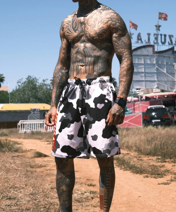 Yakuza Fighter Mesh Shorts MSB-24018 camouflage white