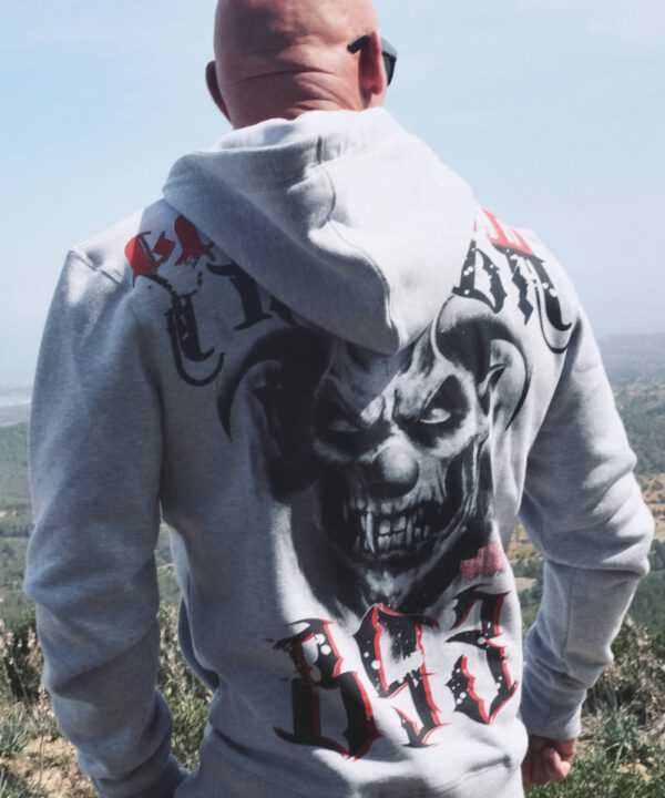 Yakuza Throne Hoodie hellgrau