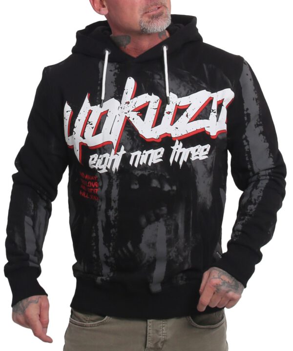 Yakuza Crashed Skull Allover Hoodie