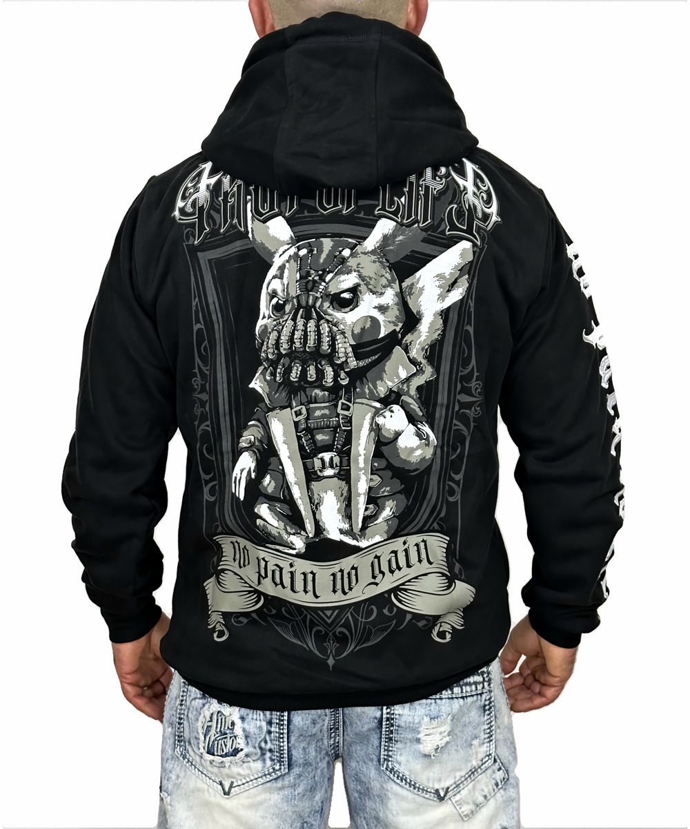 Fact of Life Hoodie SH-15 „No Pain No Gain“ black