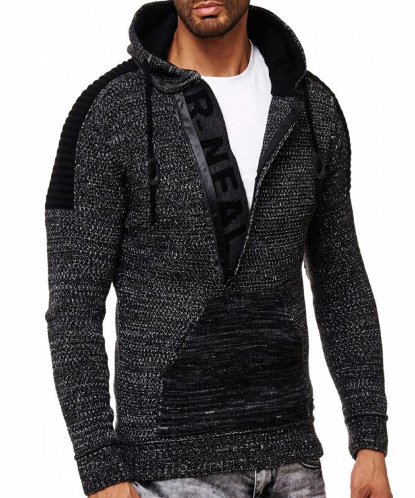 Rusty Neal Kapuzen-Pullover dunkel grau