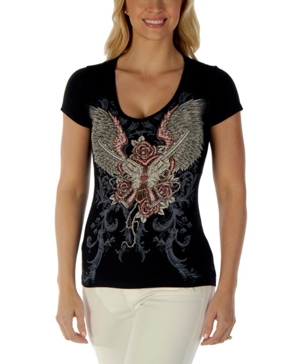 Liberty Wear V-Ausschnitt-T-Shirt 7162 Black
