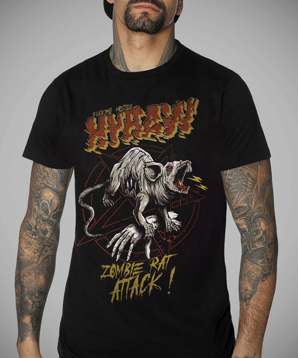 Hyraw Herren T-Shirt "ZOMBIE RAT"