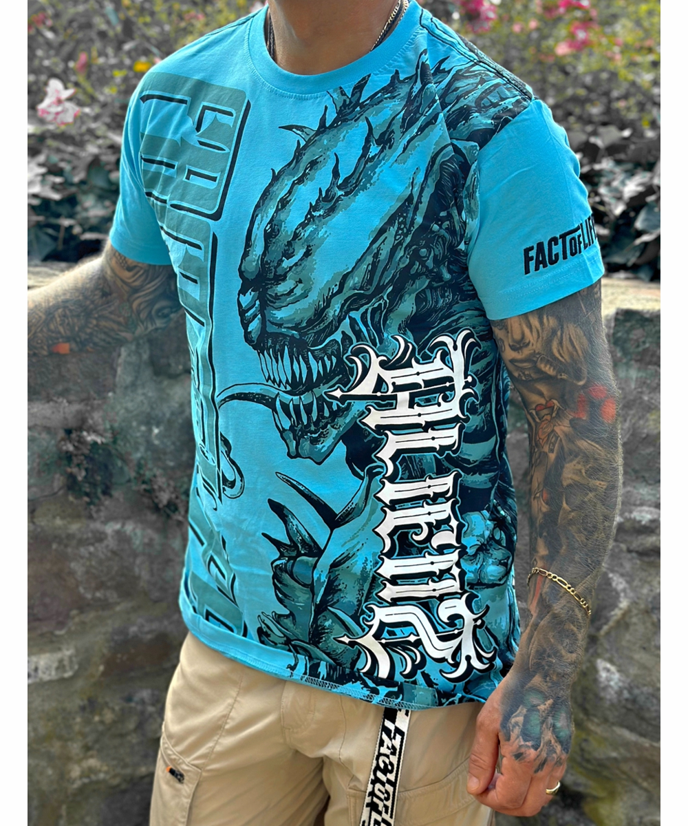 Fact of Life T-Shirt "Aliens" TS-75 blue atoll – Bild 3