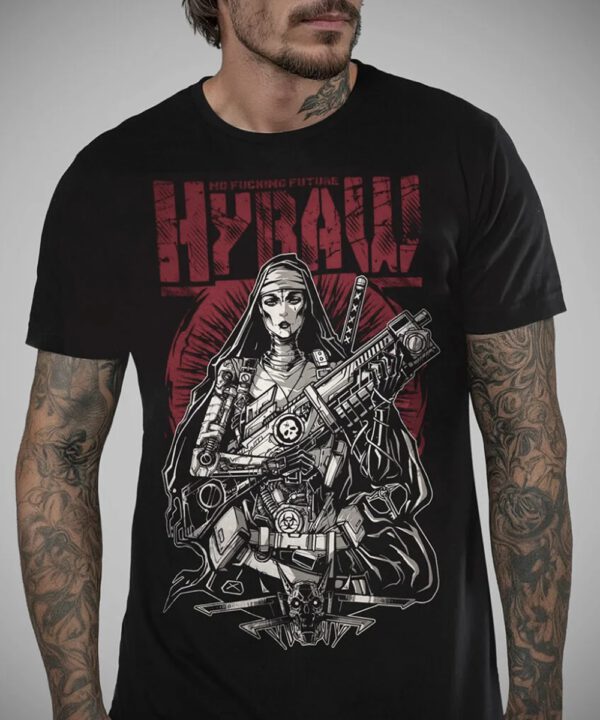 Hyraw Herren T-Shirt "GUNS AND NUN"