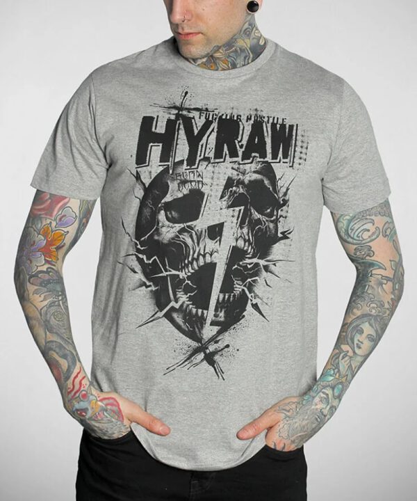Hyraw Herren T-Shirt "LIGHTNING SKULL"