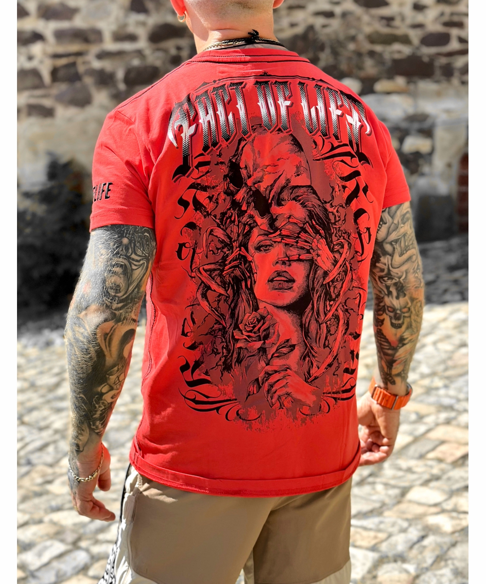 Fact of Life T-Shirt "Sinner" TS-82 fiery red