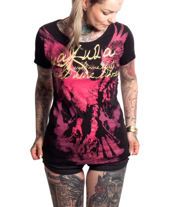 Yakuza Eagle Curved Crew Neck T-Shirt GSB-26106