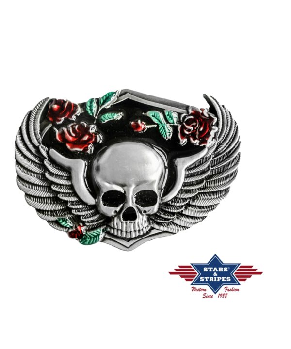 Stars & Stripes Gürtelschnalle Skull