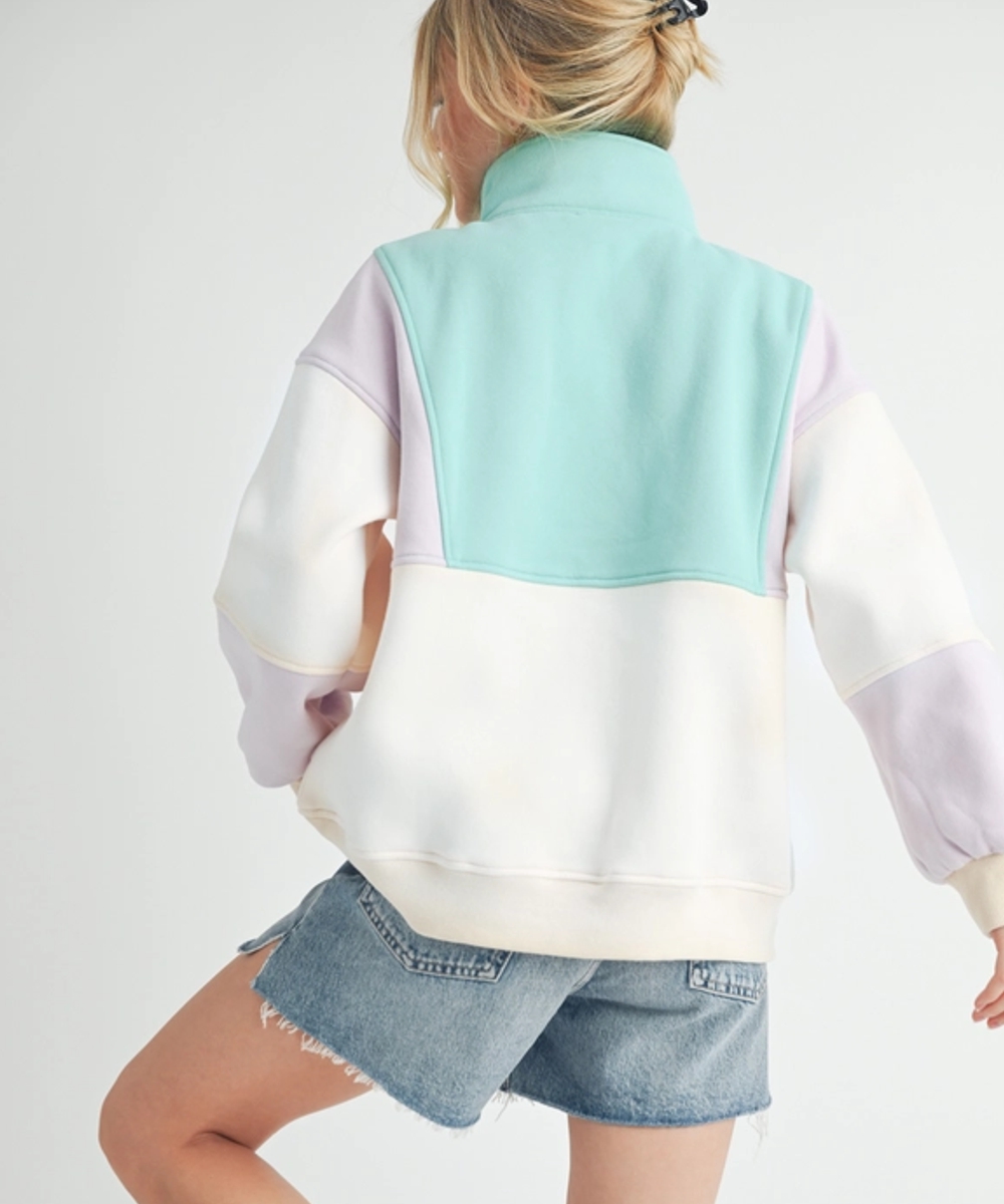 Alife and kickin Pullover colour block.