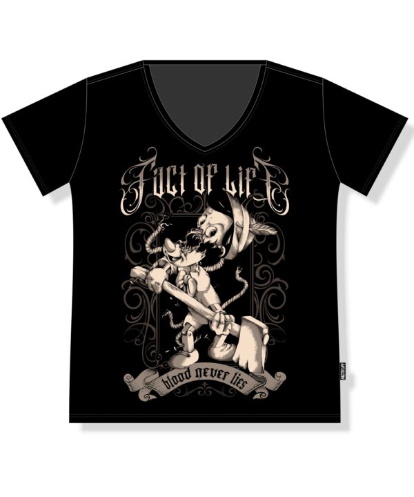 Fact of Life Frauen T-Shirt "Blood Never Lies" GS-10 black