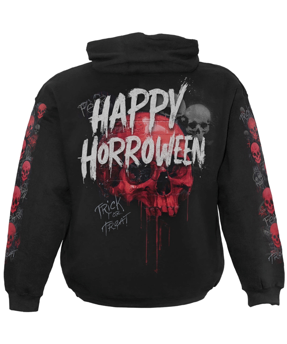 hoodie spiral grusel clown horrorween black