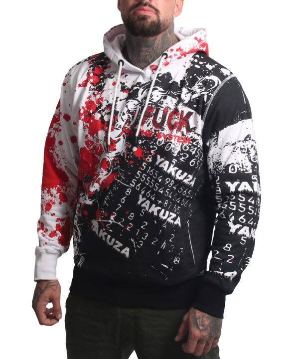 Yakuza Rush Allover Hoodie HOB-26036 weiß
