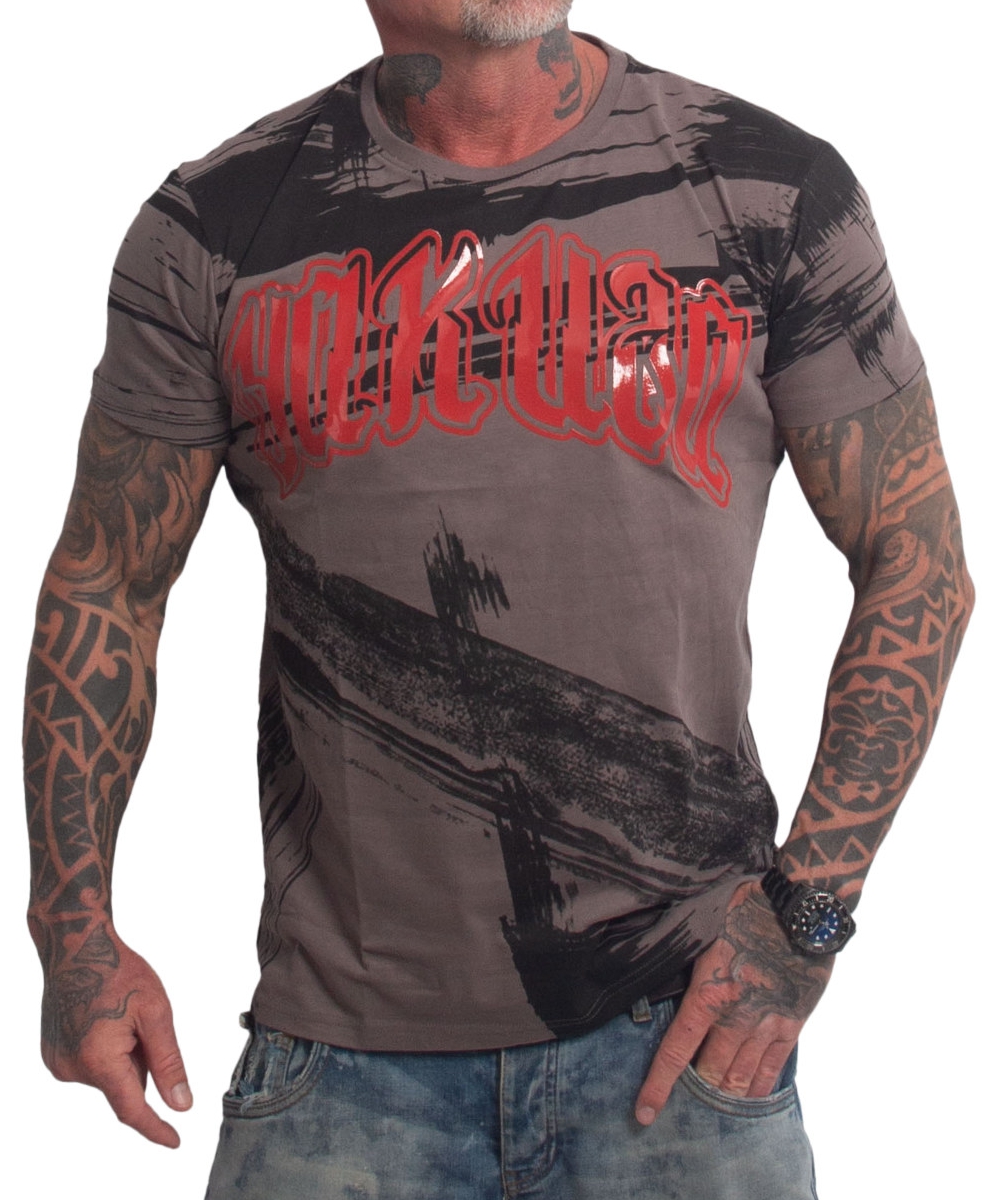 Yakuza Care Allover Regular T-Shirt TSB-27008 dark gull gray