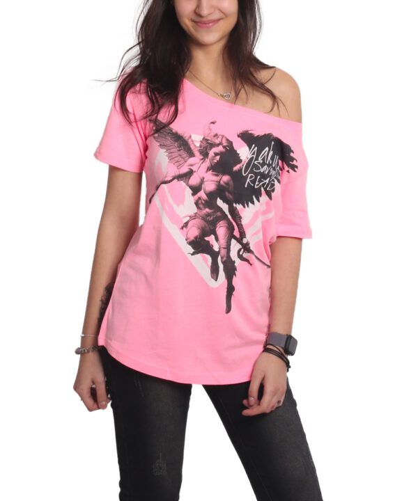 Yakuza Nemesis Curved Crew Neck T-Shirt GSB-27120 cotton candy