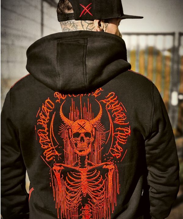 Hyraw HORNED Hooded Zip black2