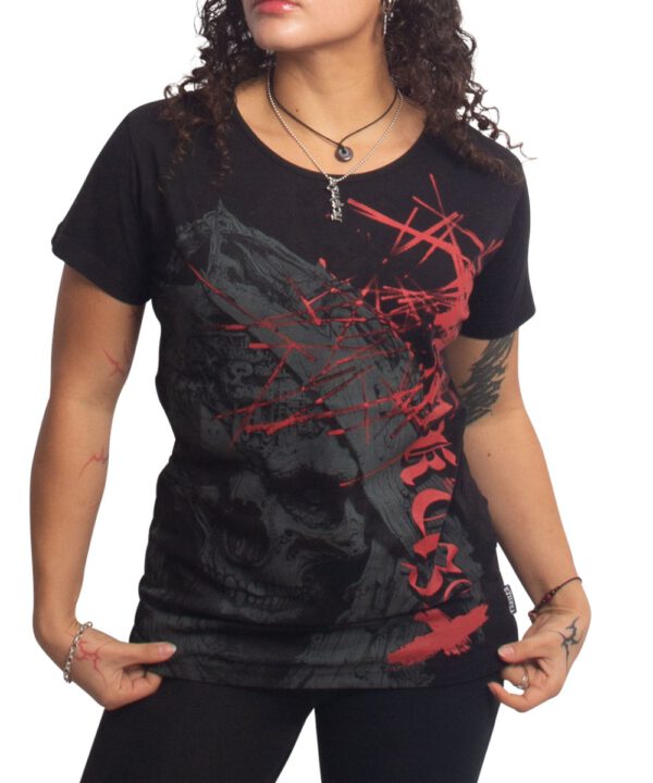 Yakuza Dark Angel Urban Crew Neck T-Shirt GSB-27129 schwarz