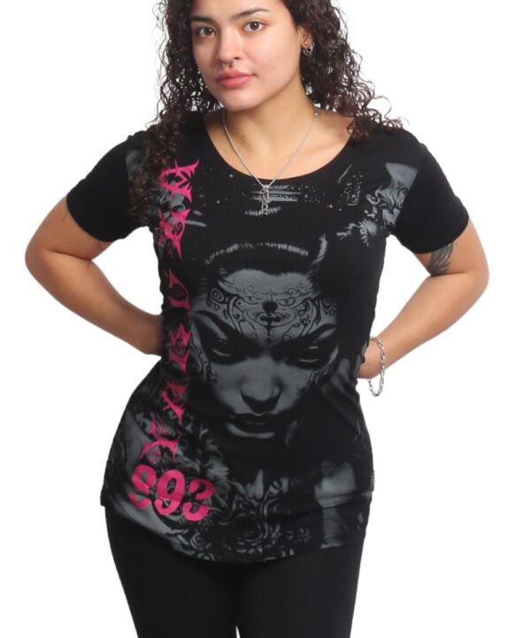 Yakuza Hidden Curved Crew Neck T-Shirt black1