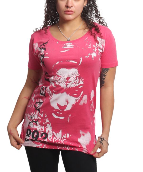 Yakuza Hidden Curved Crew Neck T-Shirt GSB-27119 claret red