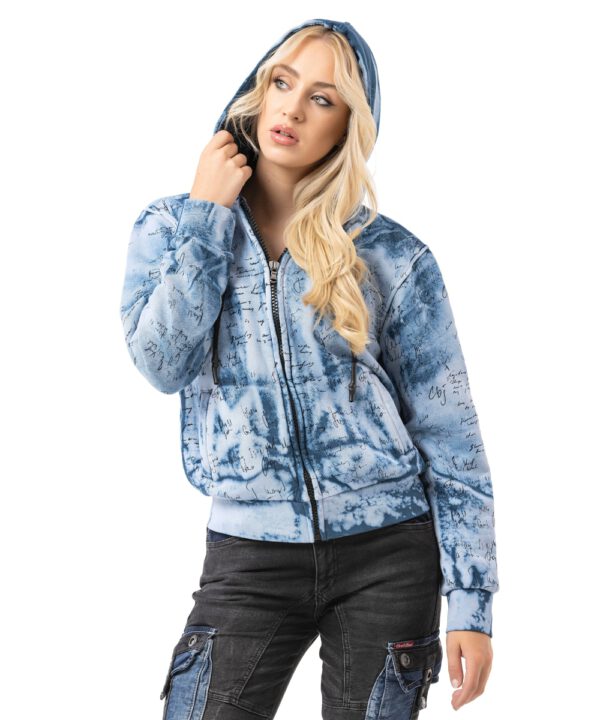 Cipo Baxx Damen Kapuzen Sweatjacke WL-379 blau