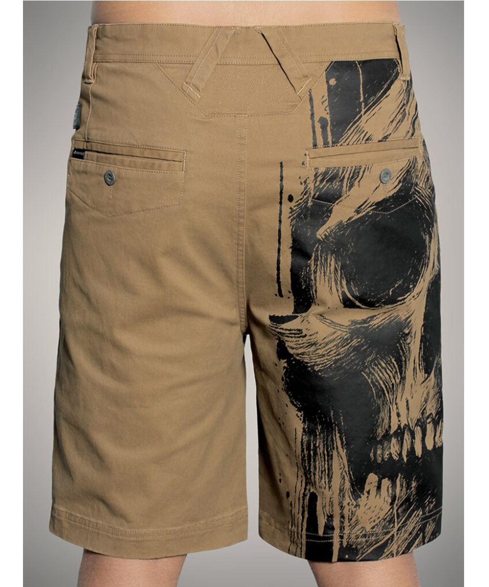 Hyraw Camel Skull Chino Shorts2