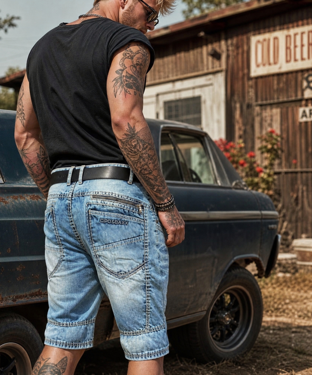Cipo Baxx Jeans 2 Shorts C-0090 Cipo Baxx Jeans Shorts C-0090