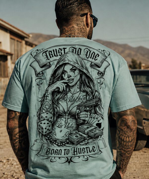 Fact of Life T-Shirt „Trust No One“ TS-98 eggshell blue