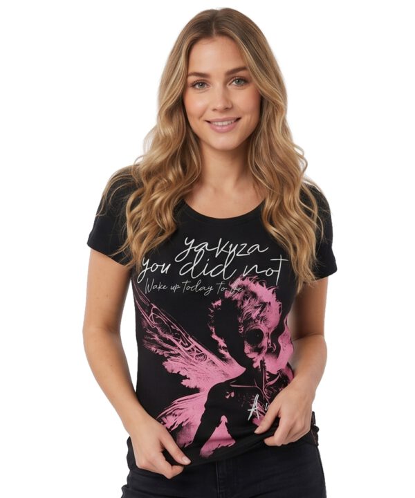 Yakuza Fairy Curved Crew Neck T-Shirt