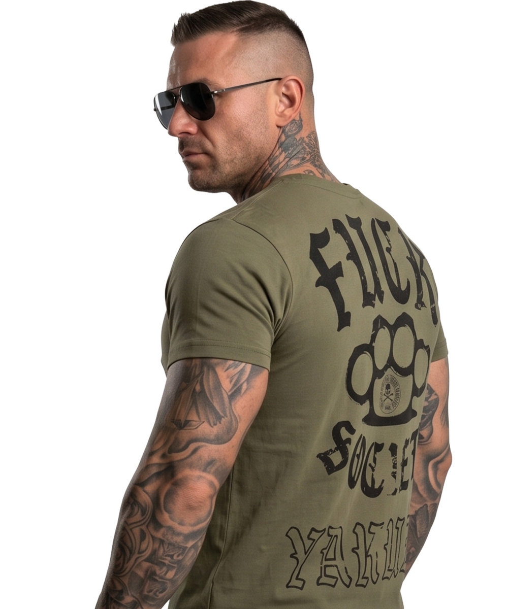 Yakuza FS Knuckles Regular T-Shirt TSB-28036 grün – Bild 3