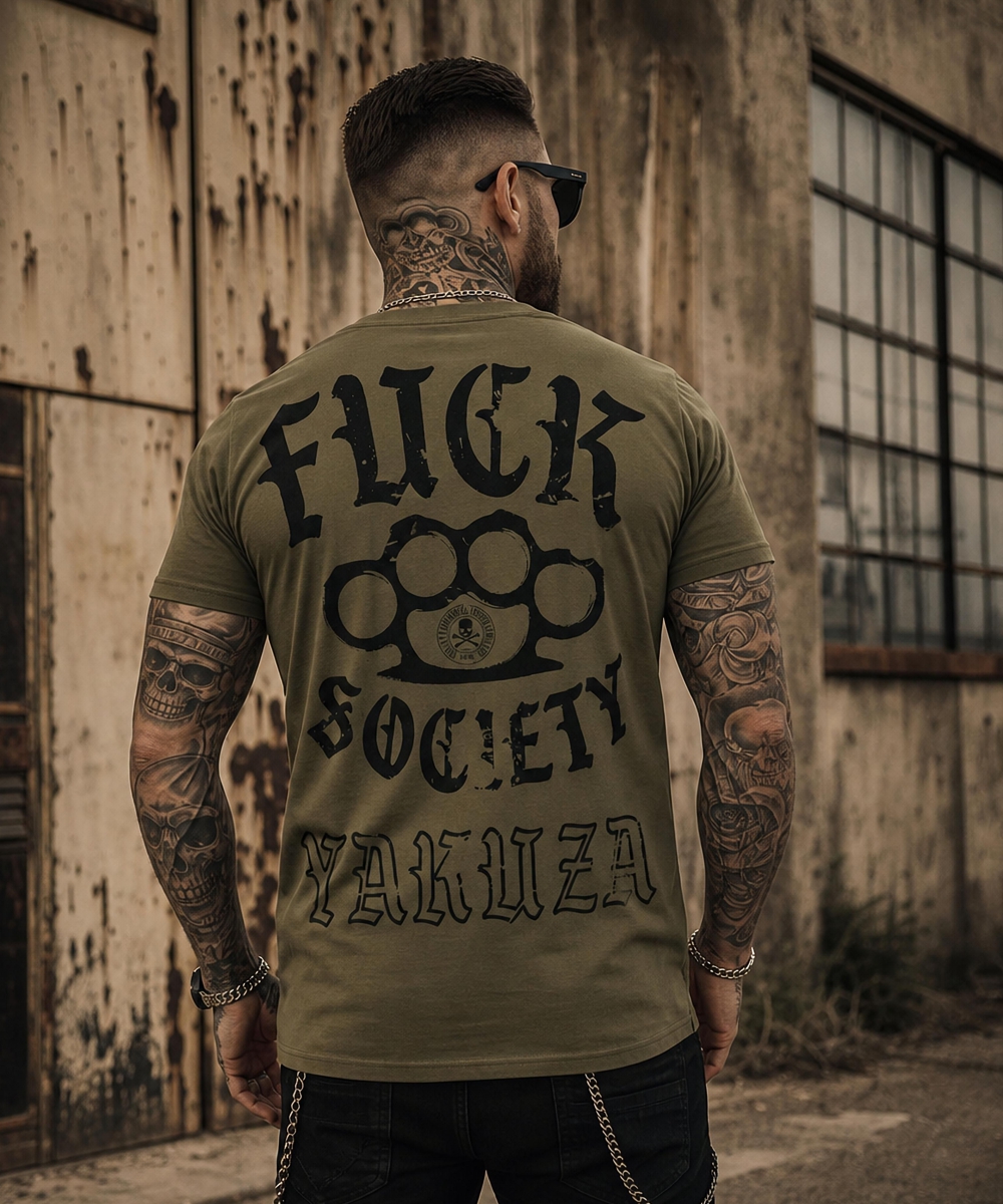 Yakuza FS Knuckles Regular T-Shirt TSB-28036 grün1