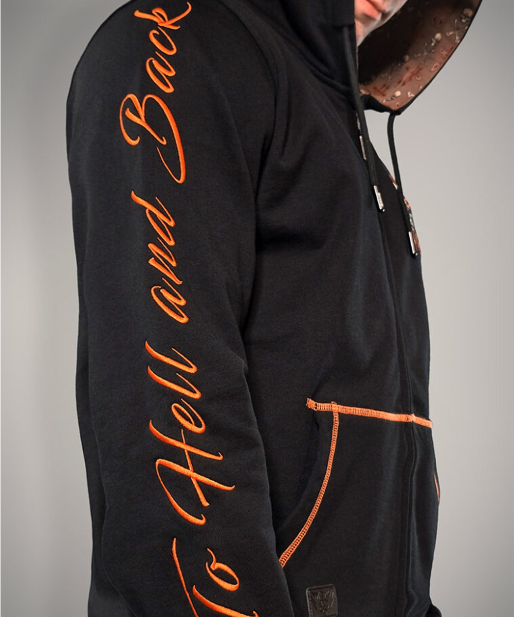 Hyraw Sweat Jacke gestickter totenkopf
