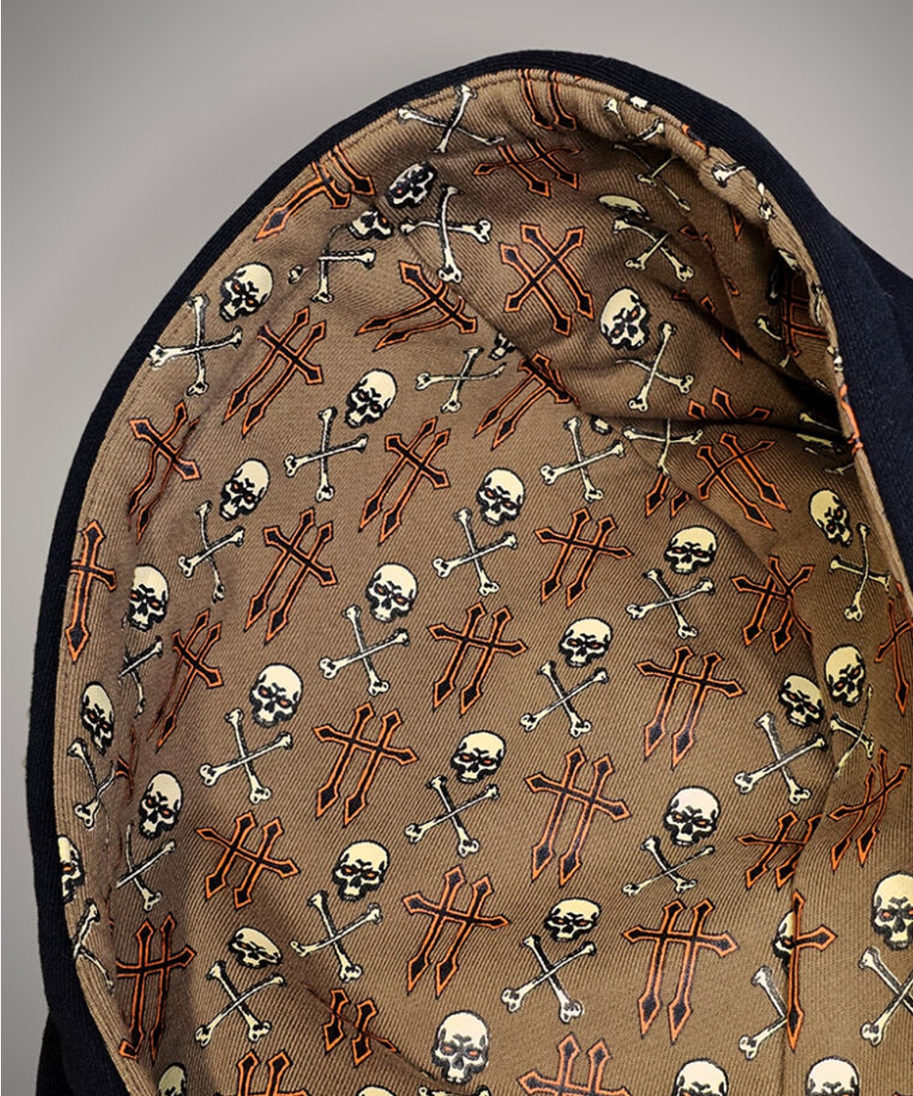 Hyraw Sweat Jacke gestickter totenkopf