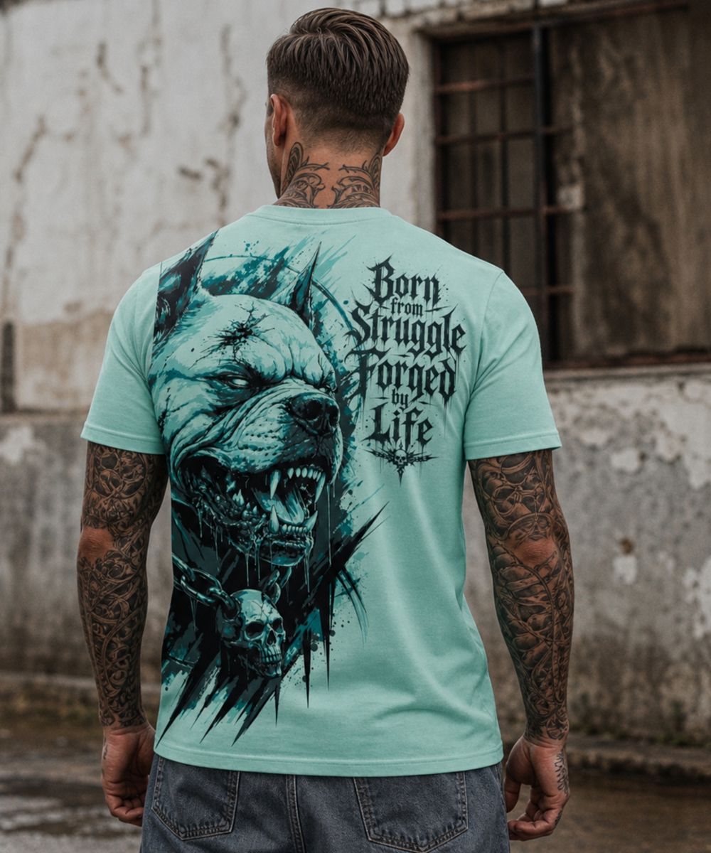 Fact of Life T-Shirt "Born from Struggle" TS-100 yucca – Bild 3