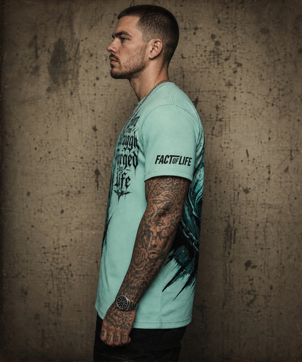 Fact of Life T-Shirt "Born from Struggle" TS-100 yucca – Bild 4