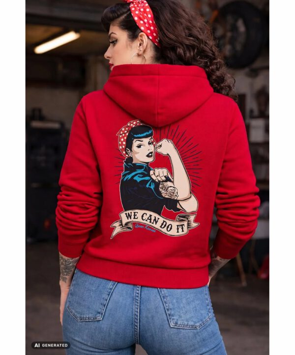 Queen Kerosin Hoodie 'We Can Do it' in Rot
