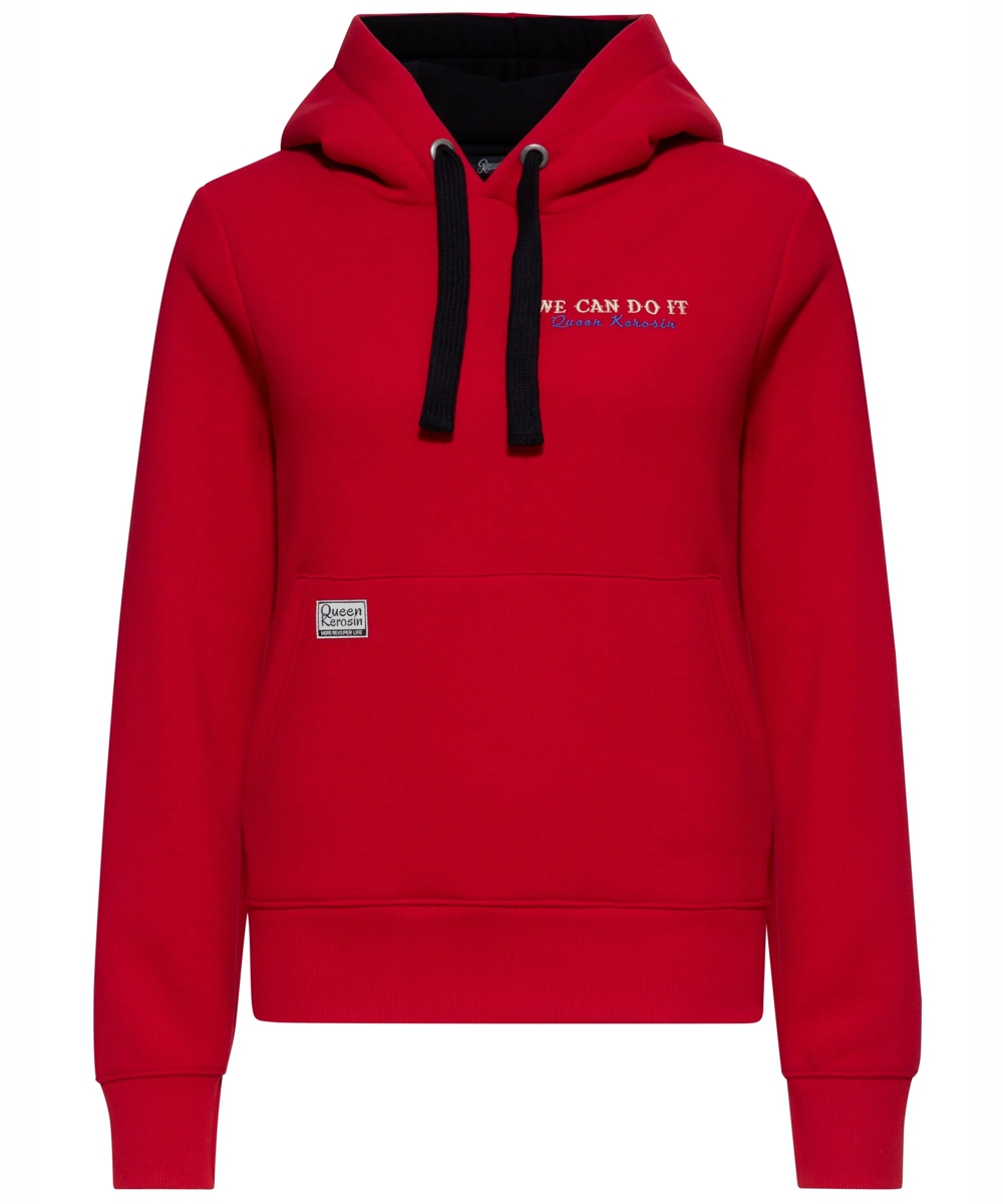 Queen Kerosin Hoodie 'We Can Do it' in Rot – Bild 4