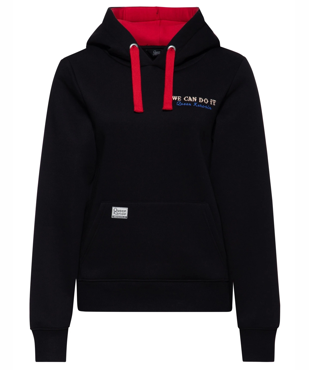 queen kerosin Hoodie We Can Do it schwarz1